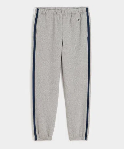 Champion Relaxed Fleece Striped Sweatpant In Gray