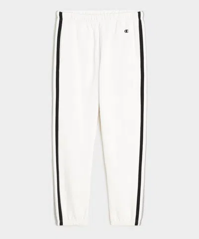 Champion Relaxed Fleece Striped Sweatpant In White