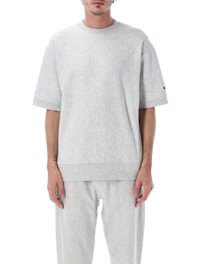 Champion Reverse Weave  Reverse Weave Short Sleeves Sweatshirt In Gray