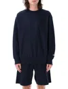 Champion Reverse Weave Crewneck Patch In Blue