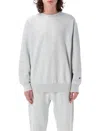 Champion Logo-patch Crew-neck Sweatshirt In White