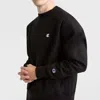Champion Reverse Weave Crewneck Sweatshirt, C Logo In Black