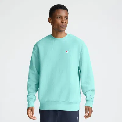 Champion Reverse Weave Crewneck Sweatshirt, C Logo In Blue