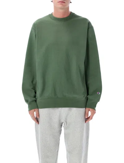 Champion Reverse Weave Crewneck Sweatshirt In Green