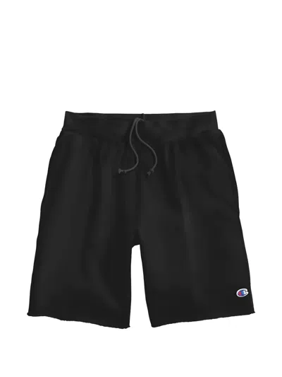 Champion Reverse Weave Cut-off Shorts In Black