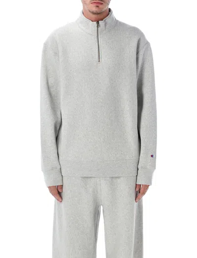 Champion Reverse Weave Half-zip Sweatshirt In Gray