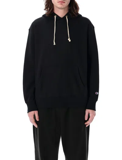 Champion Reverse Weave Hooded Sweatshirt With Kangaroo Pocket In White