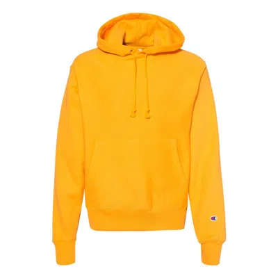 Champion Reverse Weave Hooded Sweatshirt In Yellow