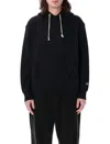Champion Jersey Cotton Hoodie Kangaroo Pocket In Black