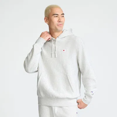 Champion Reverse Weave Hoodie, C Logo In White