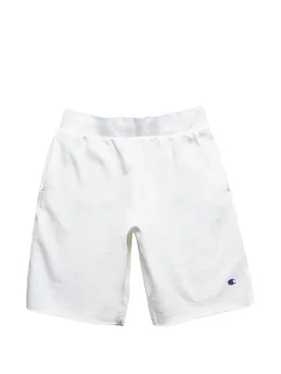 Champion Reverse Weave Logo-detail Shorts In White