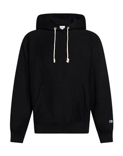 Champion Reverse Weave Man Sweatshirt Black Size L Cotton, Polyester