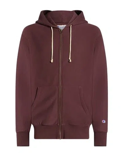 Champion Reverse Weave Man Sweatshirt Burgundy Size Xl Cotton, Polyester