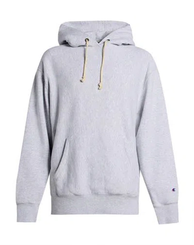 Champion Reverse Weave Man Sweatshirt Light Grey Size L Cotton, Polyester In Gray