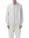 Champion Reverse Weave Patch Hoodie Full Zip In Gray