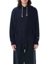 Champion Jersey Cotton Hoodie Kangaroo Pocket In Blue