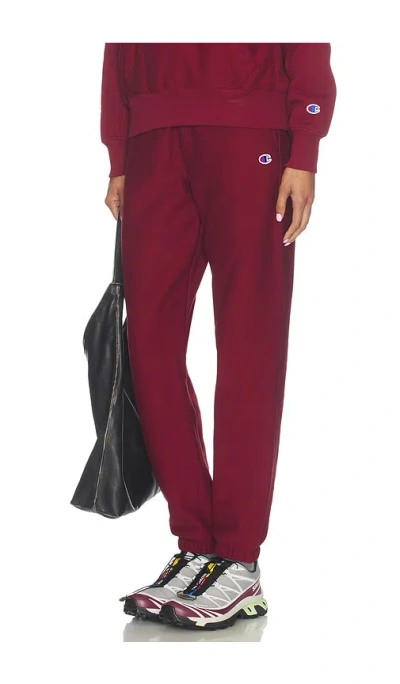 Champion Reverse Weave Sweatpant In Burgundy