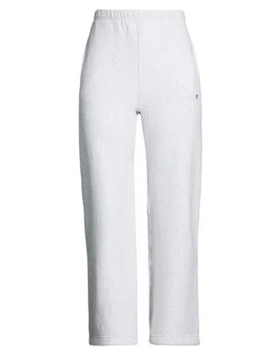 Champion Reverse Weave Woman Pants Light Grey Size Xs Cotton, Polyester In White