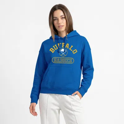 Champion Royal Buffalo Sabres Arched Pill Box Hoodie In Blue