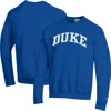 Champion Royal Duke Blue Devils Basic Arch Fleece Pullover Sweatshirt In Blue