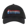Champion Script Embroidery Adjustable Cap In Black