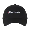 Champion Script Embroidery Adjustable Cap In Black