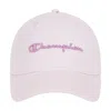 Champion Script Embroidery Adjustable Cap In Pink