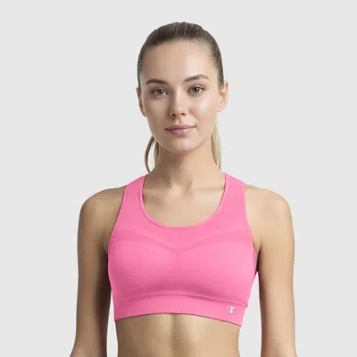 Champion Seamless Racerback Sports Bra In Pink