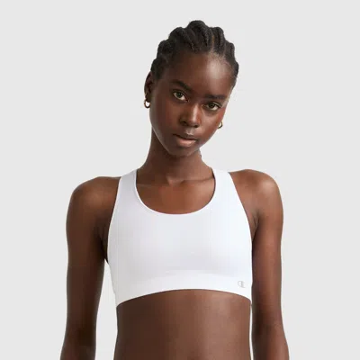 Champion Seamless Racerback Sports Bra In White