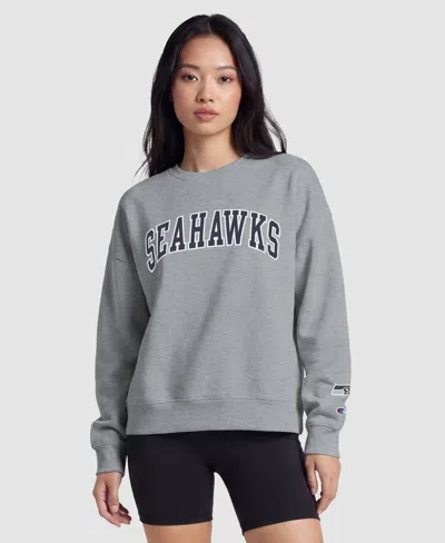 Champion Seattle Seahawks Women's Contrast Lined Sweatshirt In Gray