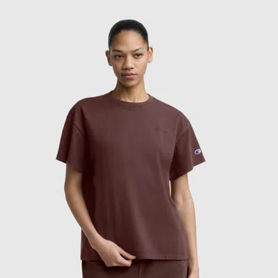 Champion Short Sleeve Loose Fit T-shirt In Bitter Chocolate