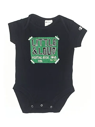 Pre-owned Champion Babies' Short Sleeve Onesie In Black