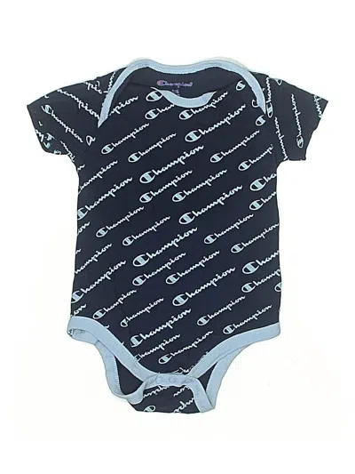 Pre-owned Champion Kids' Short Sleeve Onesie In Blue