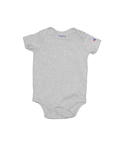 Pre-owned Champion Babies' Short Sleeve Onesie In Gray