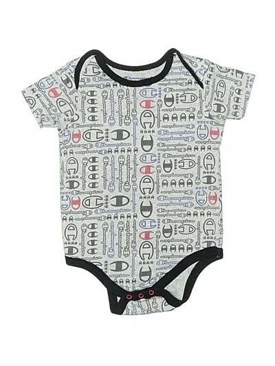 Pre-owned Champion Kids' Short Sleeve Onesie In Gray