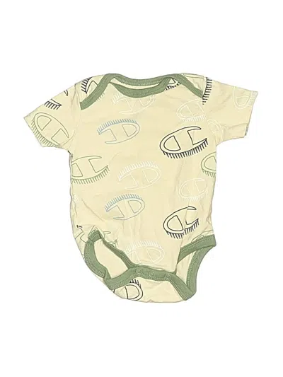 Pre-owned Champion Babies' Short Sleeve Onesie In Green