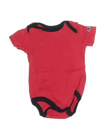 Pre-owned Champion Babies' Short Sleeve Onesie In Red