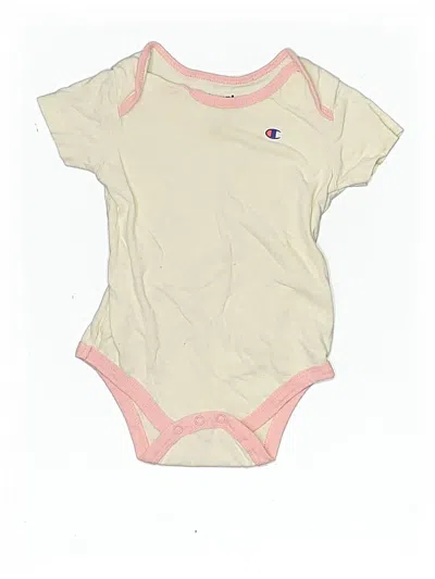 Pre-owned Champion Babies' Short Sleeve Onesie In White