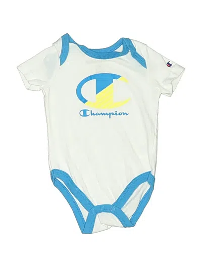 Pre-owned Champion Babies' Short Sleeve Onesie In White