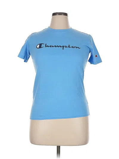 Pre-owned Champion Short Sleeve T-shirt In Blue