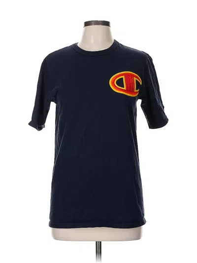 Pre-owned Champion Short Sleeve T-shirt In Blue