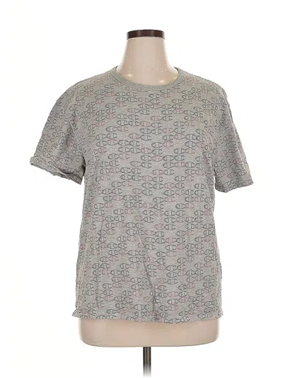 Pre-owned Champion Short Sleeve T-shirt In Gray