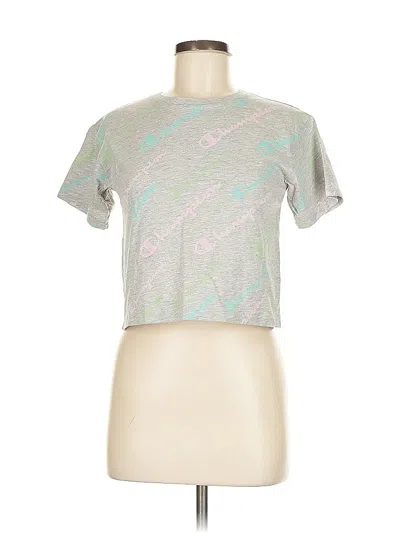 Pre-owned Champion Short Sleeve T-shirt In Silver