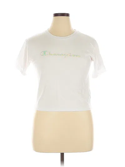 Pre-owned Champion Short Sleeve T-shirt In White