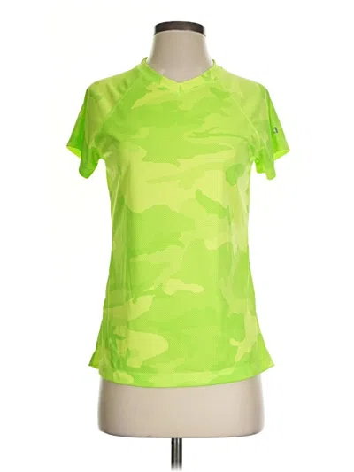 Pre-owned Champion Short Sleeve Top Green Mock Neckline Tops