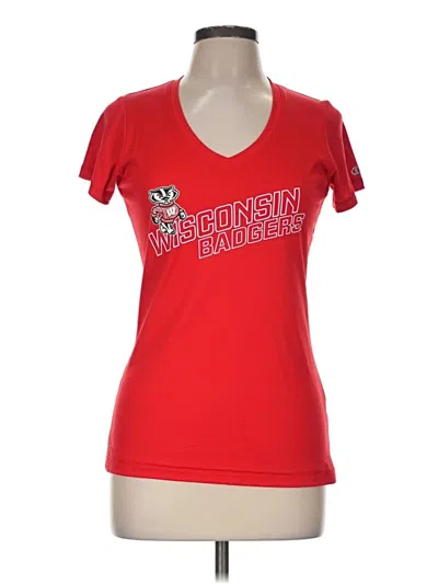 Pre-owned Champion Short Sleeve Top Red V-neck Tops