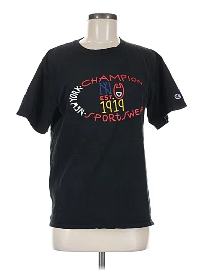 Pre-owned Champion Short Sleeve T-shirt In Black