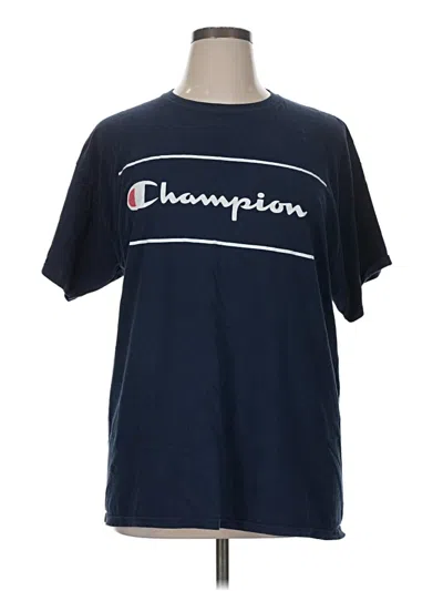 Pre-owned Champion Short Sleeve T-shirt In Blue