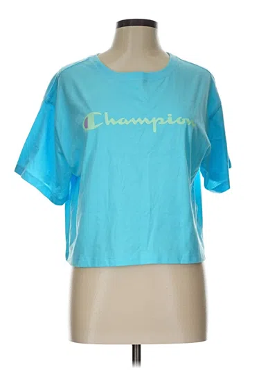 Pre-owned Champion Short Sleeve T-shirt In Blue