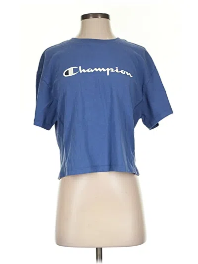 Pre-owned Champion Short Sleeve T-shirt In Blue